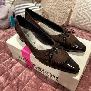 Ros Hommerson Vintage Women's Brown Patent Leather Shoes